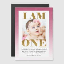 Convite "EU SOU UM" Rosa + primeiro aniversario de Fotogra