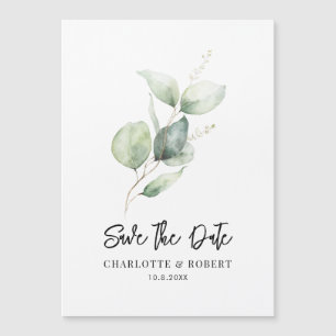 Convite Eucalyptus Foliage Greenery Salvar a Data