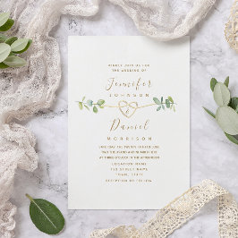 Convite Eucalyptus para Casamento Elegante
