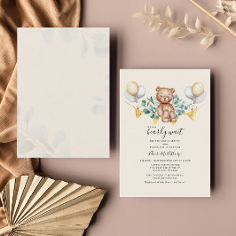 Convite Eucalyptus para Chá de fraldas de Urso Orç