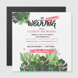 Convite Evento de Festival de Casamento Tropical Moderno
