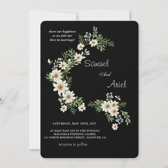 Convite Evergreen Elegance Wedding (Frente)