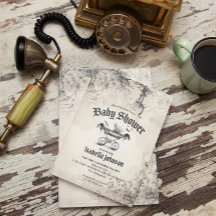 Convite exclusivo para Chás de fraldas Gótico e Vi