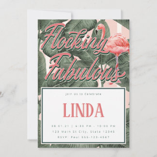 Convite Fabuloso - Tema Flamingo