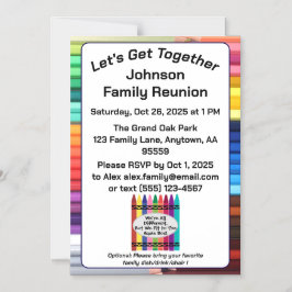 Convite Family Fun Reunion Magnetic Card