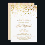 Convite Faux Gold Foil Confetti Bat Mitzvah<br><div class="desc">Convite moderno e elegante do Bat Mitzvah,  com pontos falsos de confetti rosa com roteiro. Itens correspondentes estão disponíveis.</div>