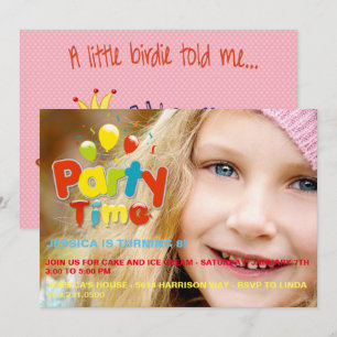 Convite feito sob encomenda do aniversário da fot