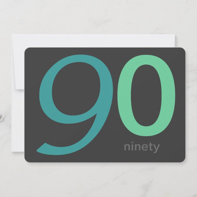 Convite feito sob encomenda do aniversário do 90 (Frente)
