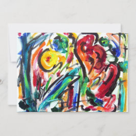 Convite "Felicidade Cardíaca" de abstrato