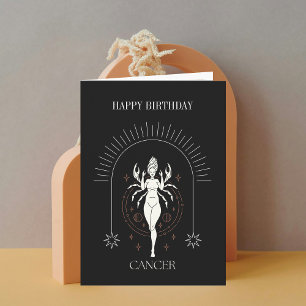 Convite Feliz Aniversário Cancer Místico Zodiac Horoscope 