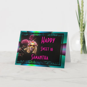 Convite Feliz aniversário de dezesseis anos