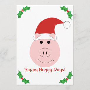 Convite feliz da festa de Natal dos dias de Hoggy