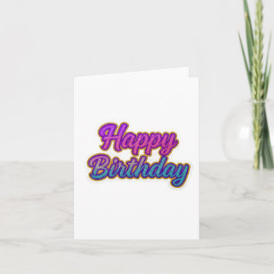 Convite Feliz Design de Tipografia de Aniversário em Rosa,