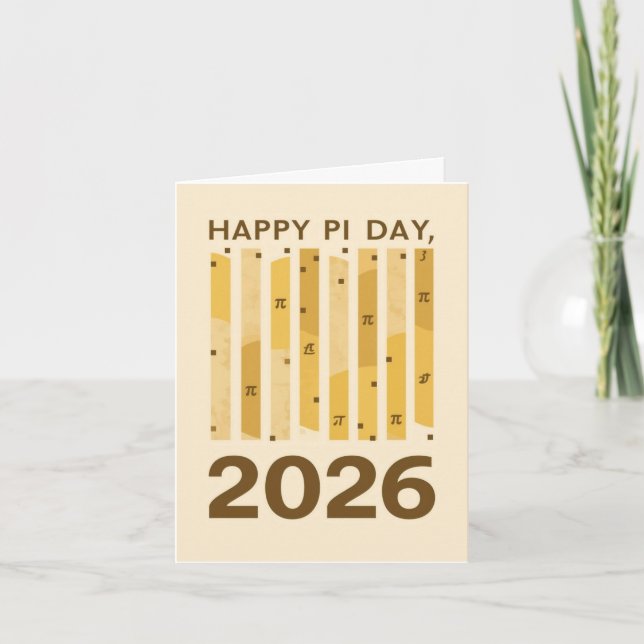 Convite Feliz Dia do Pi 2026 Poster de Design Mínimo Retro (Frente)