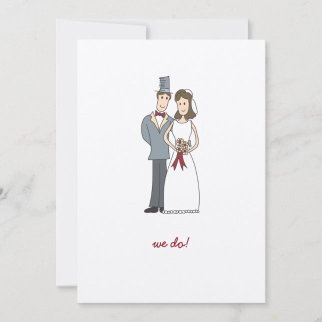 Convite feliz do casamento do casal (Frente)