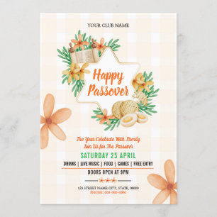 Convite feliz Páscoa panfleto