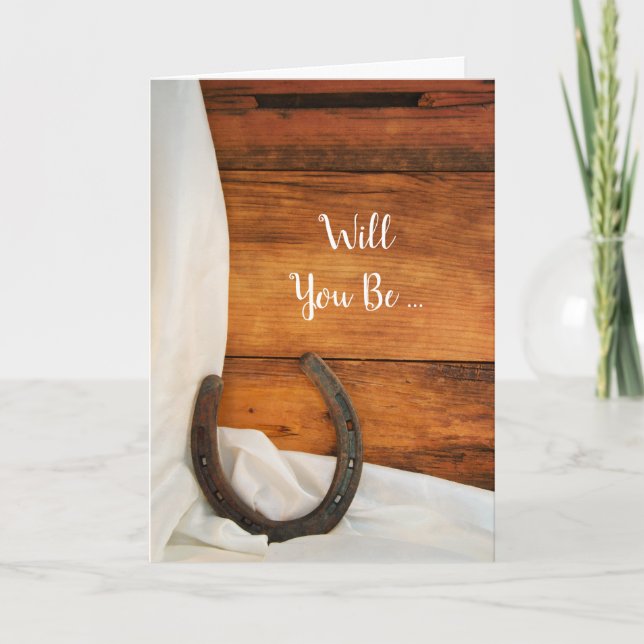 Convite Ferradura e Satin serão minhas madrinhas (Frente)