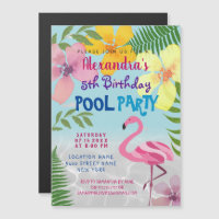 Festa de Aniversário com Flamengos Rosa na Piscina