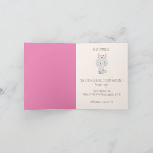 Convite Festa de aniversário da Princesa Bonita