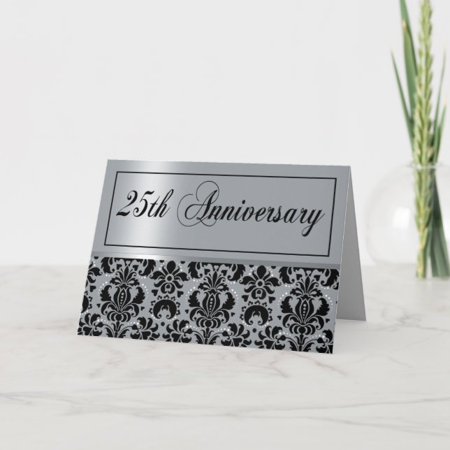 Convite Festa de Aniversário de 25 anos (Chaucer/preto pra (Frente)