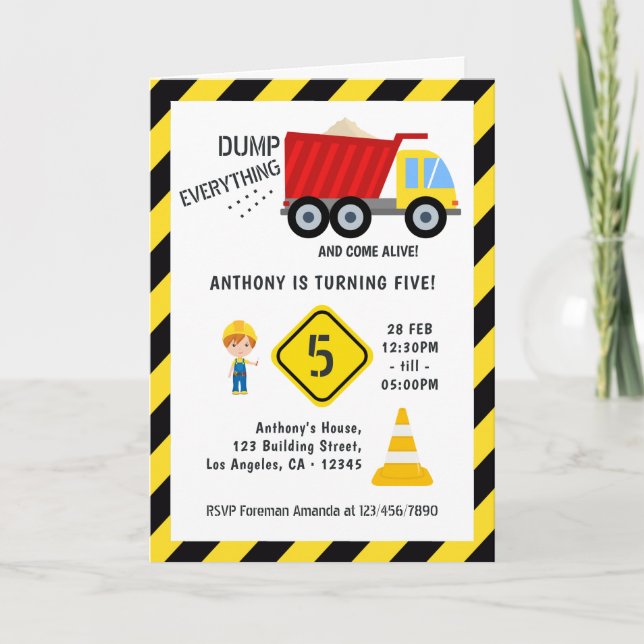 Convite Festa de aniversário de construção (Frente)