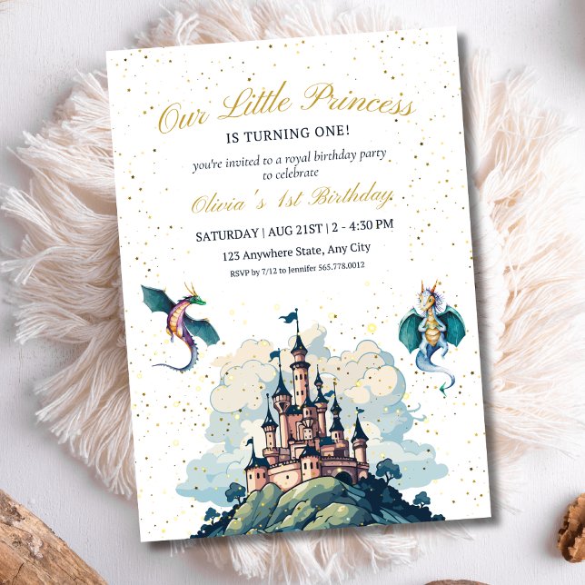 Convite Festa de Aniversário do Castelo da Princesa Fantas (Criador carregado)