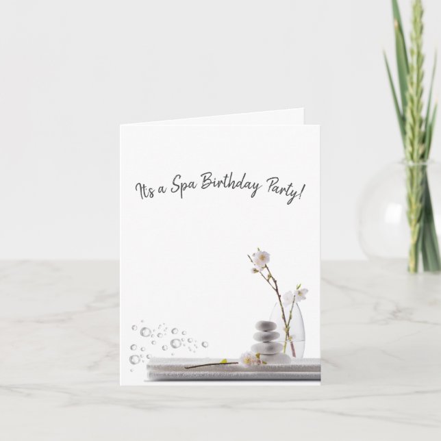 Convite Festa de Aniversário Spa (Frente)