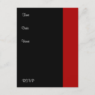 Convite Festa de Aniversário Vermelho Preto Branco