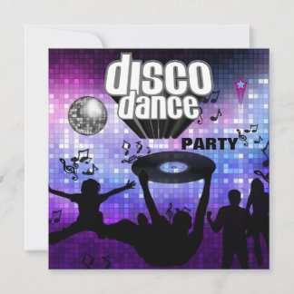 Convite Festa de Dança Disco Retro