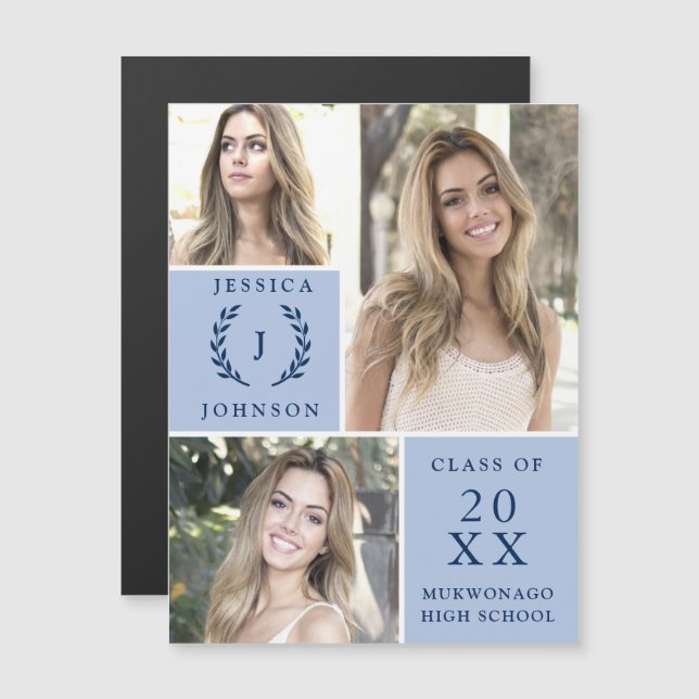 Convite Festa de formatura 3 FOTO Simples Moderna (Frente/Verso)