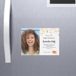 Convite Festa de formatura de estrelas douradas da fotogra