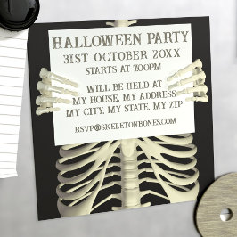 Convite Festa de Halloween de Skeleton Spookey
