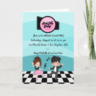 Convite Festa Sock Hop