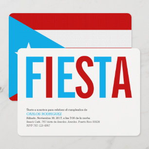 Convite Fiesta: Céu: Bandeira de Porto Rico
