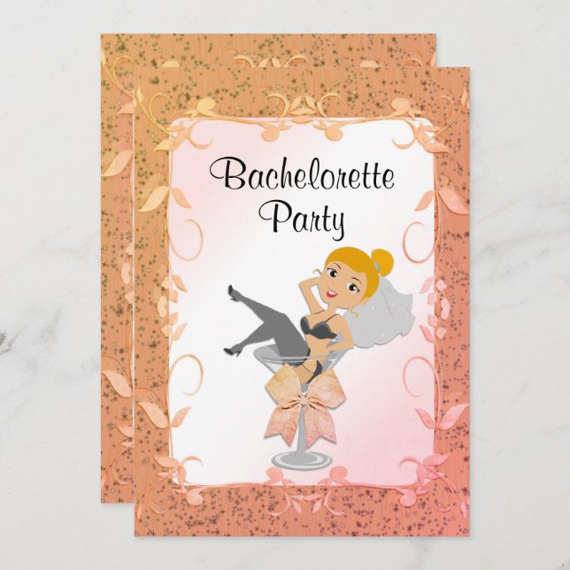 Convite final para Festas de solteira (Frente/Verso)