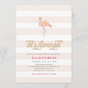 CONVITE FLAMINGO DE CHÁ DE FRALDAS vamos FLAMINGLE