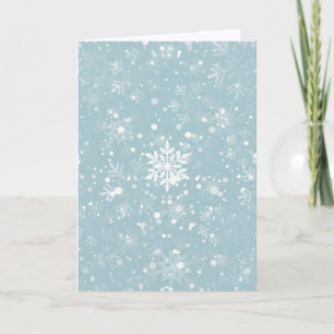 Convite flocos de neve azul de natal