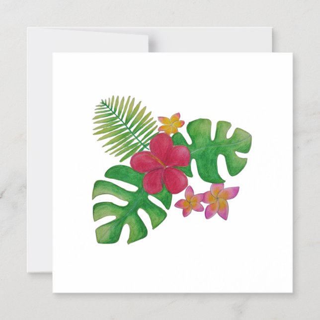 Convite Flor tropical (Frente)