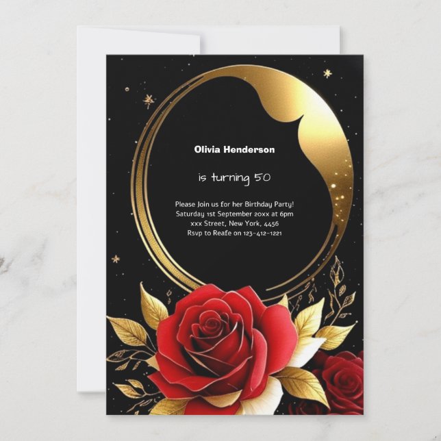 Convite Floral 50º Aniversário (Frente)