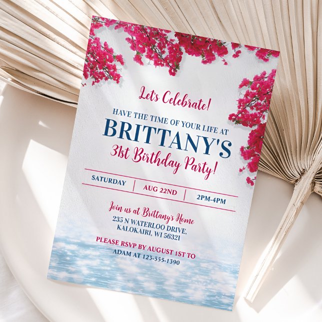 Convite Floral à Grécia Mediterrânica (Mediterranean Greece Floral Invitation)