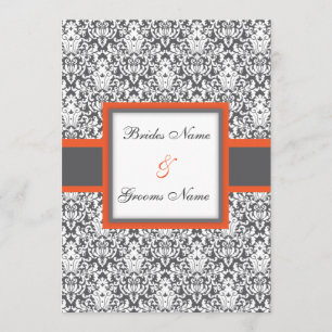 Convite floral alaranjado do casamento tema