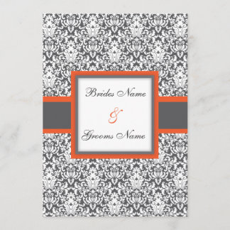Convite floral alaranjado do casamento tema