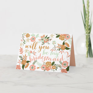 Convite Floral Botânico Você Será Minha Porta-Voz