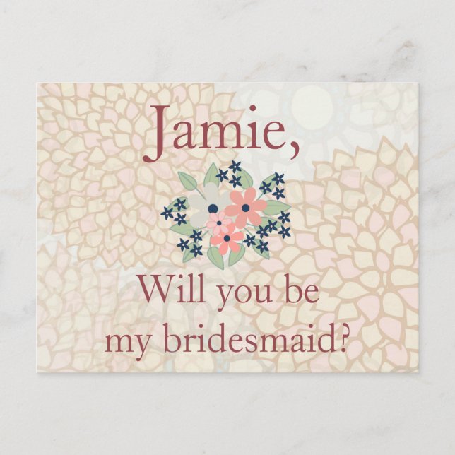 Convite Floral Bridesmaid (Frente)
