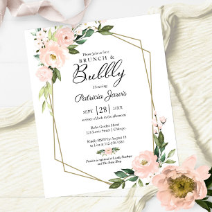 Convite Floral com Brunch e Espumante no Orçamento