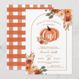 Convite Floral de Aniversário Boho Arco Outono