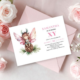Convite Floral de Aniversário de 3 Anos da Menina