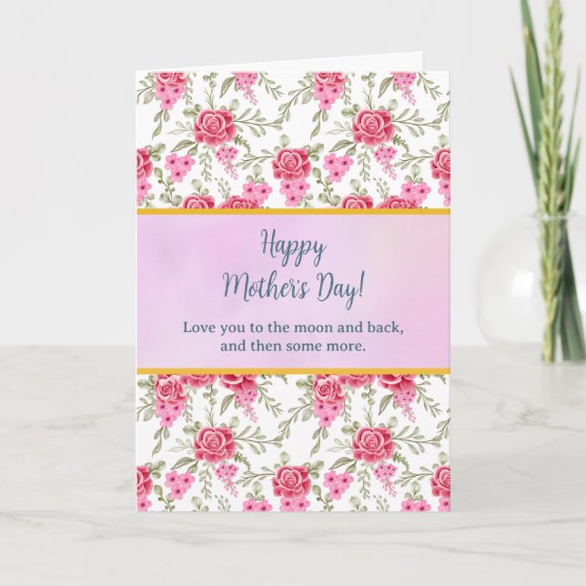 Convite Floral de Aquarela Elegante para Dia de as mães Fe (Frente)