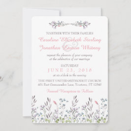 Convite Floral de Aquarela Secreta