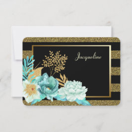 Convite Floral de Bridesmaid Dourado do Sparkle Mi